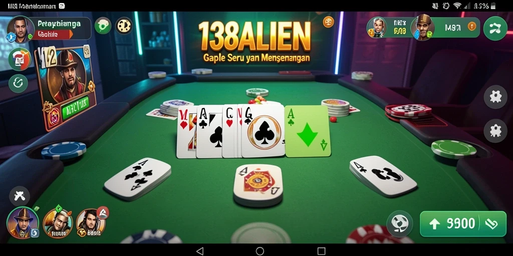 Screenshot utama 138ALIEN menampilkan gameplay Gaple yang menarik.