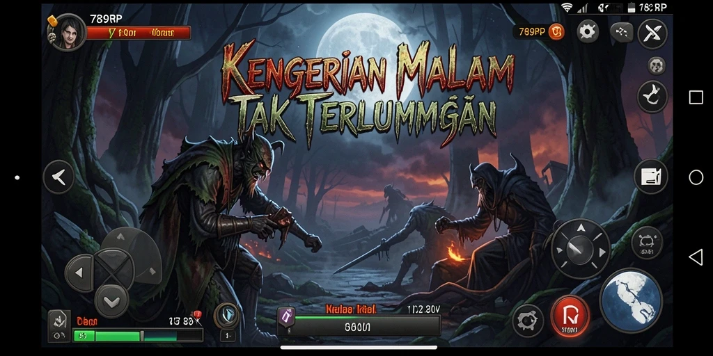 Screenshot menampilkan permainan <strong>789RP</strong> dalam suasana horor yang mencekam.