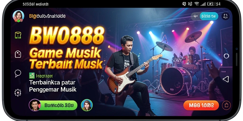 Screenshot gameplay BWO888 yang menunjukkan pemain menikmati musik.