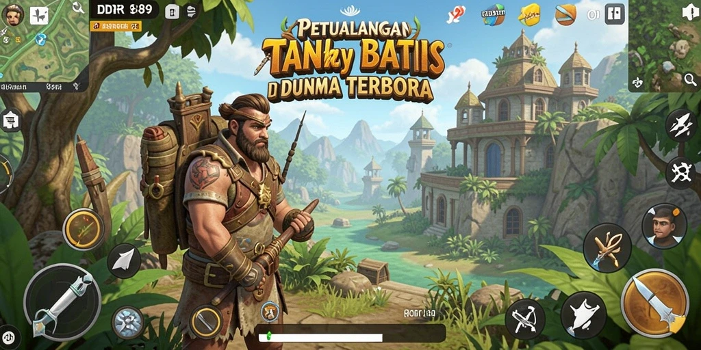 Screenshot menunjukkan elemen eksplorasi dalam gameplay Open World.