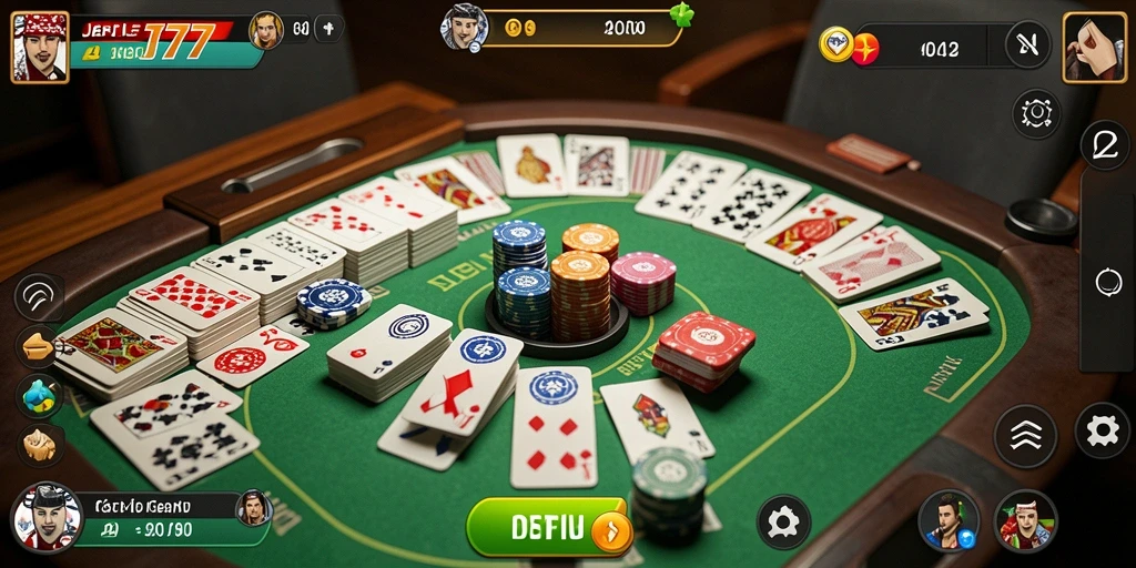 Screenshot utama JET77 menampilkan gameplay Gaple yang seru dan interaktif.