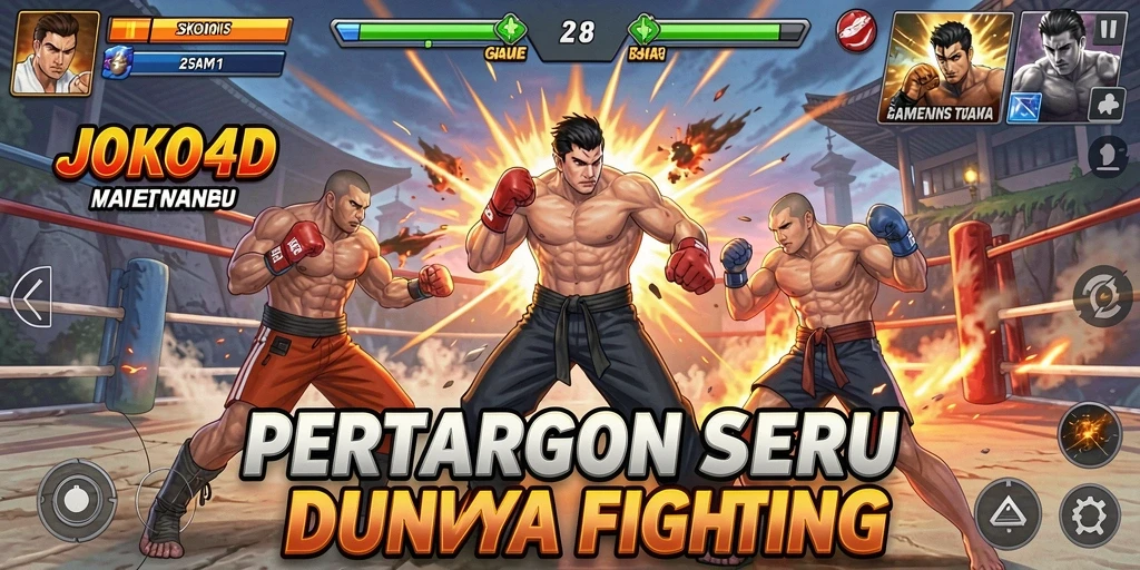 Tangkapan layar dari gameplay pertarungan yang menegangkan dalam JOKO4D.