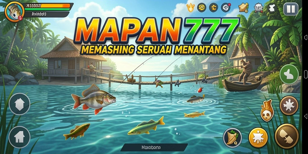 Screenshot gameplay menunjukkan momen seru saat memancing.