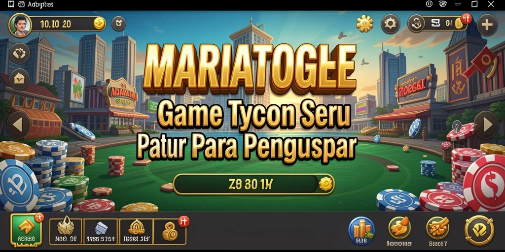 Screenshot MARIATOGEL menunjukkan gameplay Tycoon yang seru dan mendebarkan.