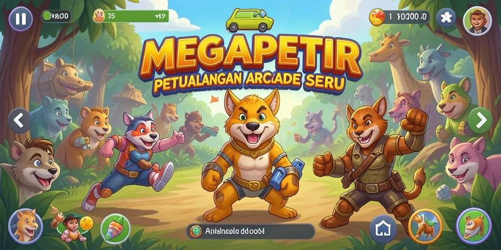 Tampilan gameplay seru dari MEGAPETIR yang menantang pemain.