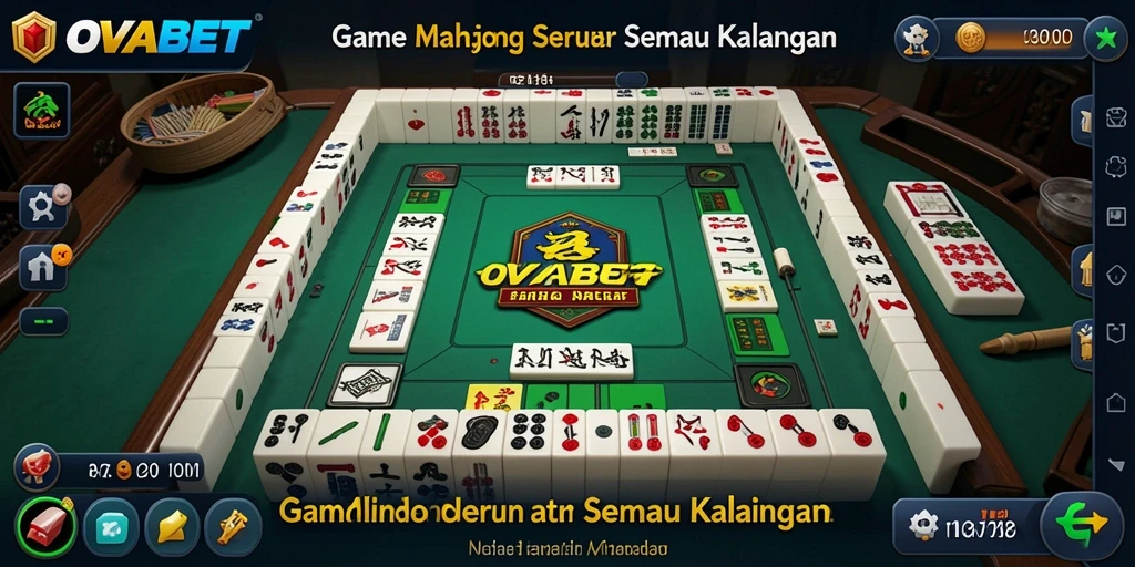 Tampilan permainan Mahjong di OVABET yang menarik dan menantang.