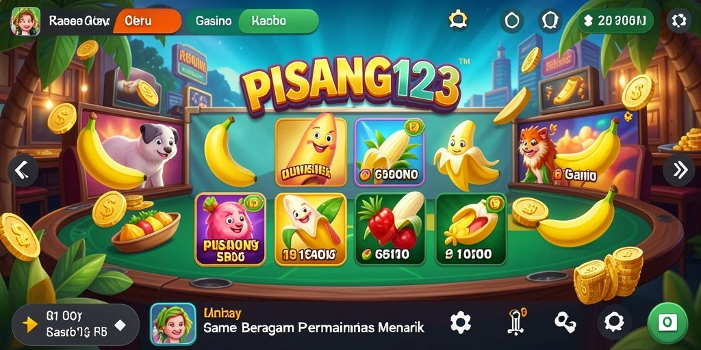Tampilan menarik dari permainan Kasino di PISANG123 dengan grafis yang tajam.