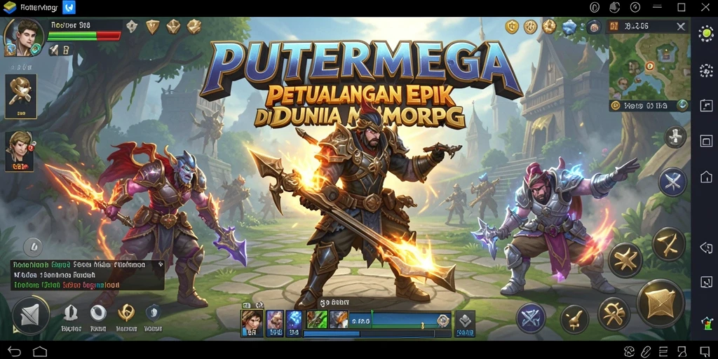 Screenshot gameplay PUTERMEGA menampilkan pertarungan epik dengan grafis yang menakjubkan.