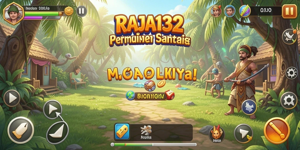 Tampilan gameplay RAJA132 yang ceria dan menarik.