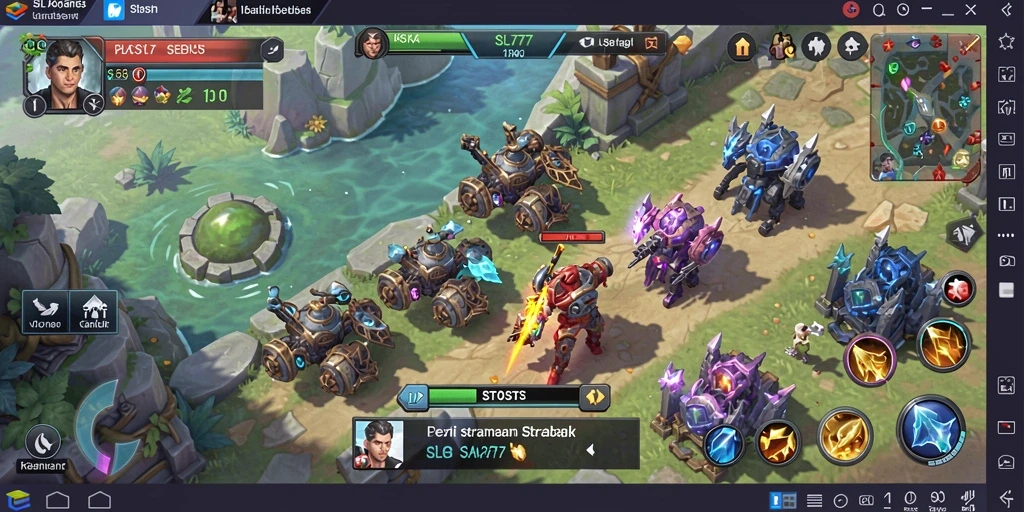 Tampilan seru dari gameplay SL777 dengan pertempuran strategis.