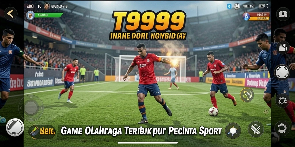 Tampilan gameplay T9999 yang menampilkan pertandingan olahraga yang seru.
